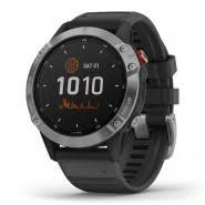 Zegarek Garmin Fenix 6 Srebrny z Czarnym Paskiem