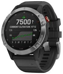 Zegarek Męski Garmin Fenix 6 Solar - Srebrny